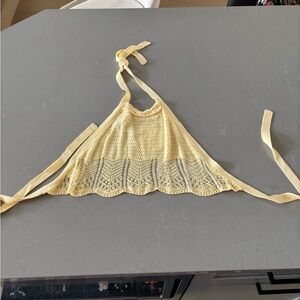 Princess Polly Light Yellow Knit Top & skirt SET